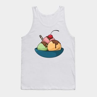 Ice cream cartoon illustration Tank Top